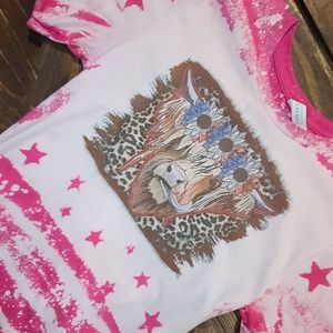 Patriotic Highland Cow Tee